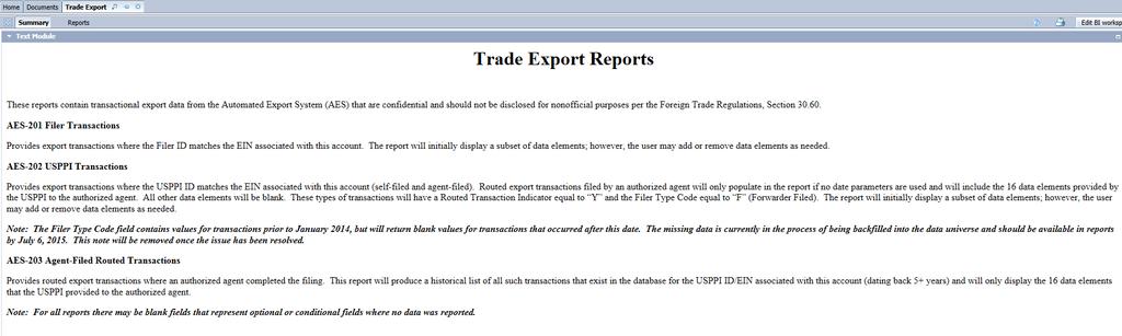 Trade Export