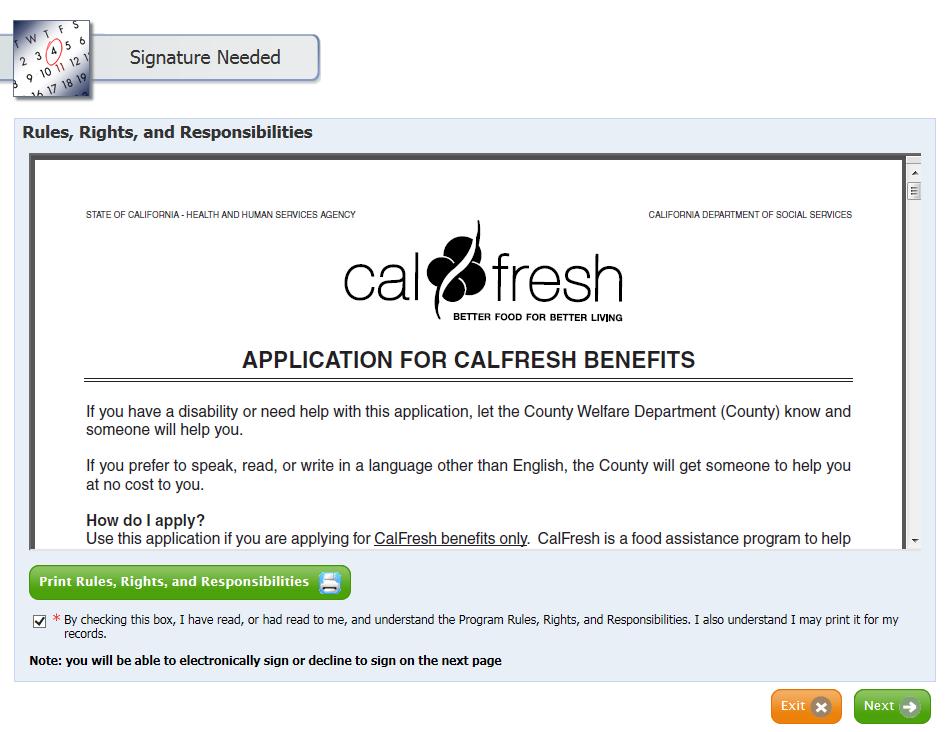 MyBenefits CalWIN Action Solution MyBCW Signature Workflow We begin the workflow with the Rights