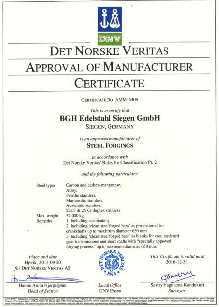 Quality Management All BGH plants are ISO 9001:2008, ISO 14001 (Environmental Management System) and ISO 50001:2011 (Energy Management System) certified.