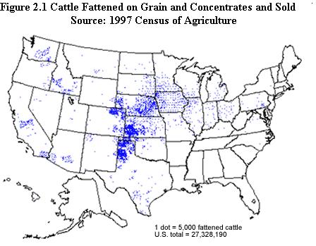The U.S. cattle feeding sector is made up of many small feedlots and a relatively small number of large feedlots.