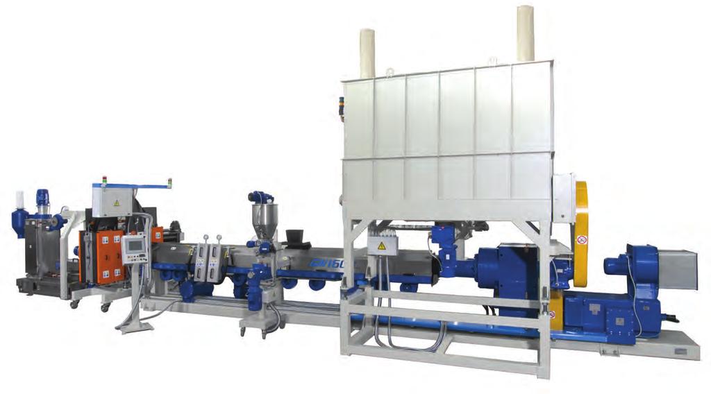Conventional lines AF with forced feed The lines for conventional regeneration with the forced feed silo are ideal for the recycling of plastics in films that
