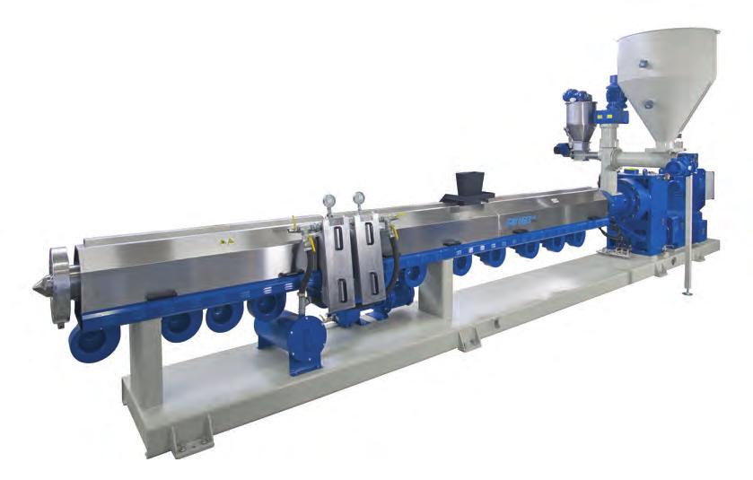 Extruders The extruder is the fundamental part of any regeneration system, composed of the cylinder, the screw, the variable speed electric motor and the speed reduction gear.