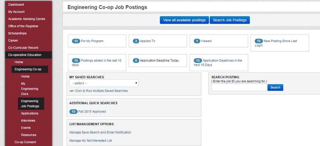 Engineering Job Postings Tab Filter Jobs Quick Searches