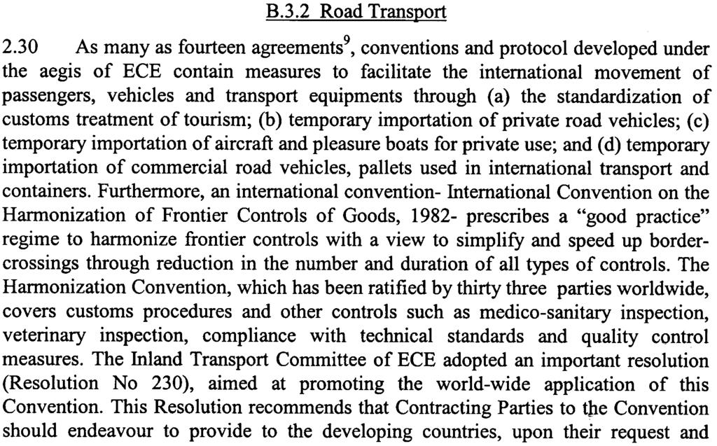 proper conduct of international transit operations. 2.