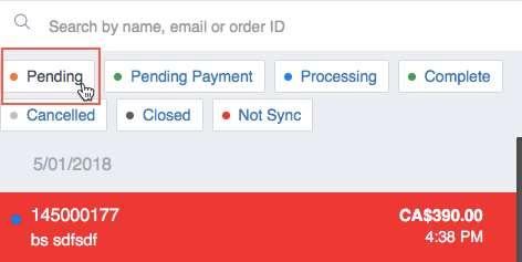 Step 3: Customer came back and pay the rest of the bill Path: Web POS Frontend top left menu > Order tab > Orders History.