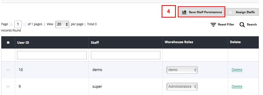 the drop-down list (you can create more roles in Magento core backend).