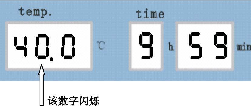 All indicator lights and display serial ports will turn on. About 3 to 5 seconds later, the temperature display window will show the current temperature of the block.