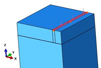 load of the beam-column. The load is applied in the width of 6mm with desired eccentricity, see Figure 7. Fig-7. Vertical load with eccentricity 4.6. Mesh Size One of the important factors that influence the accuracy of a finite element analysis is mesh size.