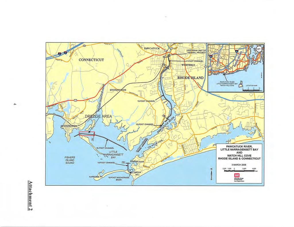 UPSTREAM WI F FEDERAL PROJECT 0 E \ SLAND 121. or 0 rh z *IP imag, r flo f. so 4 PAWCATUCK RIVER LITTLE NAPPAGANSE77 BAY WATCH HILL COVE LOCATION MAP 0 6.