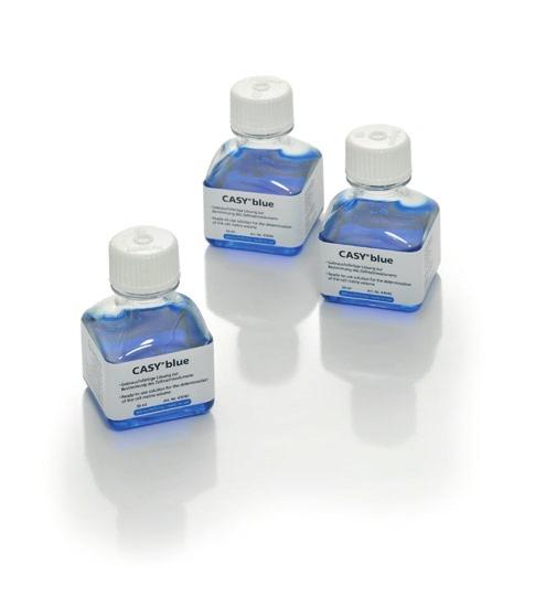 ECE -BASED CELL ANALYSIS CASY blue CASY blue creates a standardized control sample of dead cells. Principle CASY supplies are especially designed for use with standardized CASY equipment.