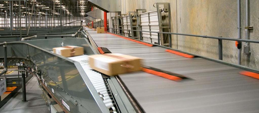 Each DC features highly automated conveyor and sortation systems from Intelligrated. hundreds of thousands of units of footwear and apparel each and every day.