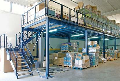 Staircases Preassembled Mecalux staircases are easy to set up, resilient,