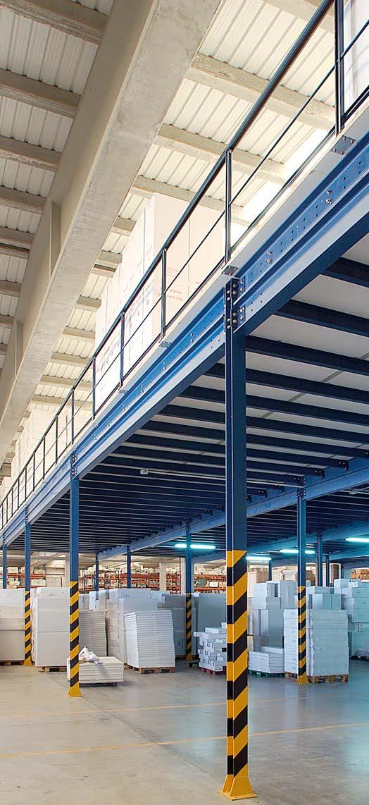 Key advantages The most cost-effective way to optimise space at heights in your warehouse 1 Space saving The possibility of building one or several raised floors on the ground floor of an
