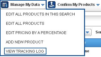 View Tracking Log The Tracking Log is the page that shows the status of your product updates.