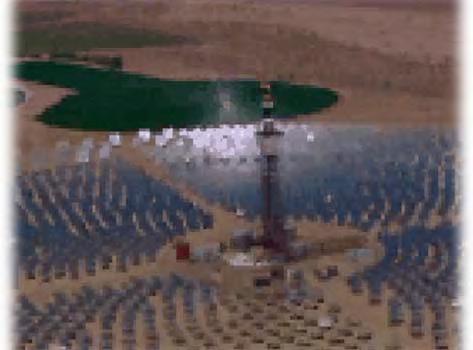 SOLAR TOWER CSPPS Solar tower fields are composed of several hundred individual, large dual-axis sun tracking flat plane mirrors called heliostats.