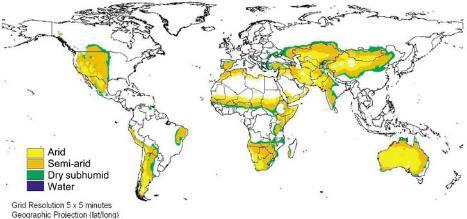 moisture-holding capacity of sandy soils Distribution of