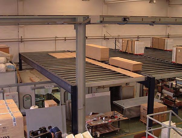 MEZZANINES AND SHELVING Boards that can be cut to size,