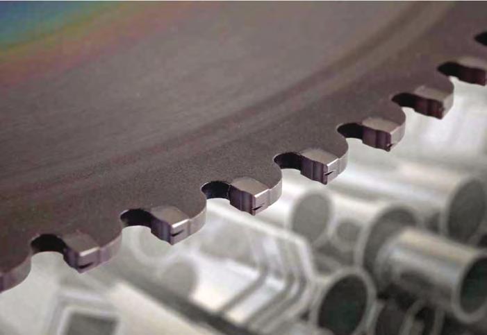 selected hardness, chemical composition and structure for cutting hard-machinable steel grades and metals including nonferrous metals Coating PVD coating (TiAlN) of teeth extended tool life,