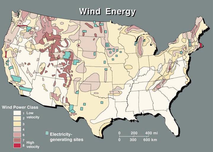 Activity 8 Renewable Energy Sources Solar and Wind Figure 5 shows typical wind velocities in various parts of the country.