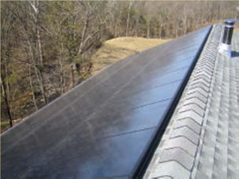 TECHNOLOGY SOLAR PANELS The relatively large residential system (approximately 8