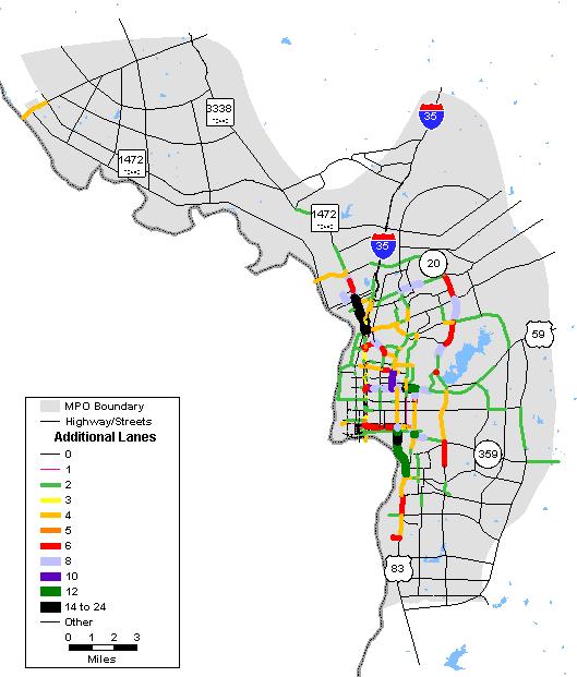 undesirable. This analysis provides a good representation of overall needs, but does not clearly identify where those needs will eventually be accommodated. 2030 Transportation Needs Figure 5.