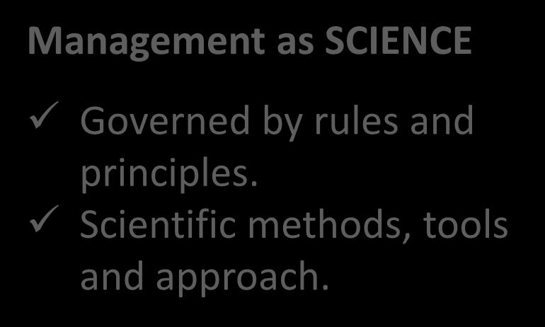 Scientific methods, tools and approach.