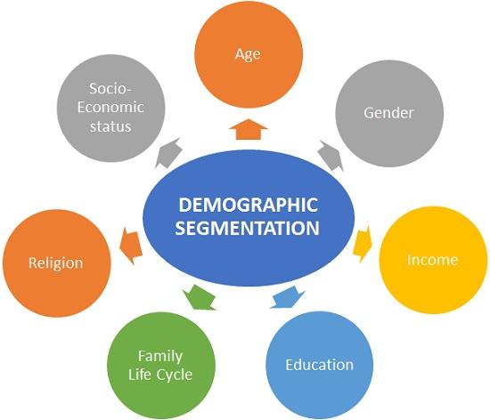 The segmentation above image shows the various variables and parameters used for demographic Advantages of demographic segmentation There are many benefits of dividing the market based on customer