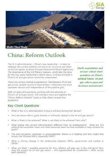 Monitor China CBM Monitor China SNG Monitor Multi-Client Studies China Reform Outlook (2014) Chinese