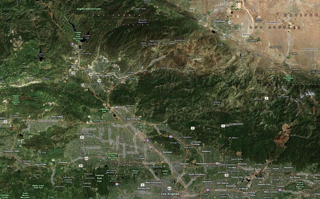 P r e l i m i n a r y A l t e r n a t i v e s A n a l y s i s P a l m d a l e L o s A n g e l e s Sylmar to Palmdale New right-of-way generally following SR14 corridor 2 alignments west and east