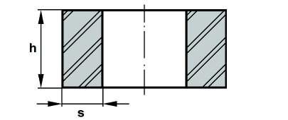 minimum wall thickness h/s > 8 Extrusion or isostatic pressing - lateral holes should not intersect