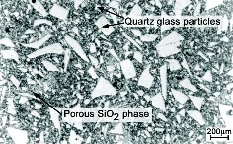 3.4.2.9 Sintered fused silica Silicon oxide ceramics (SiO 2 ) (also known as fused silica ceramics or quarzware 5 ) are sintered from (amorphous) silicon dioxide powders.