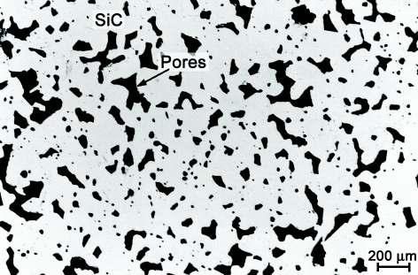 As a result of its open porosity, RSIC possesses lower strength in comparison to dense silicon carbide ceramics.