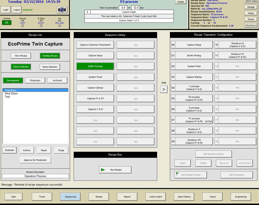 Recipe driven process configuration (EcoPrime Twin 100) Access control Second