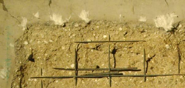 Figure 32: Spalling of a structural concrete surface Figure 33: No spalling of the structural surface occurred as the concrete was laced with PP fibers Therefore, it is important that the designer