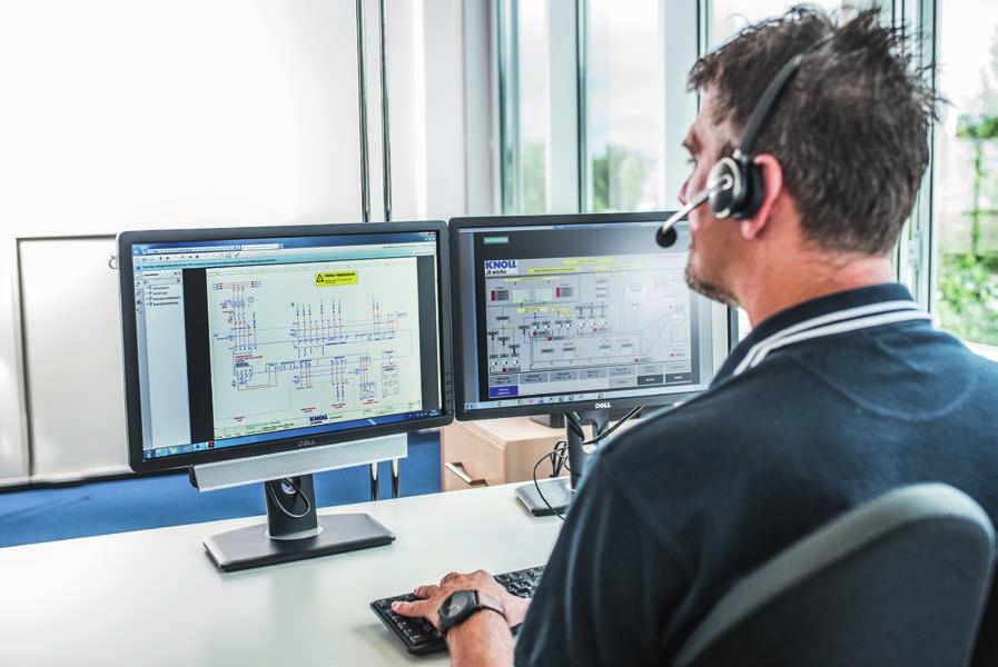 Thanks to remote monitoring, we keep an eye on your system all the time. We log into your system (online connection to the PLC control) and create error diagnoses quickly and precisely.