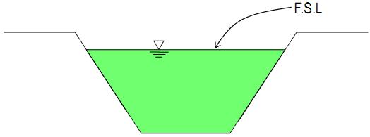 Where, A = Cross-sectional area P = Wetted perimeter Full Supply Discharge: The maximum capacity of the canal for which it is designed, is known as full supply discharge.
