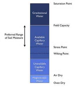Soil moisture constants: Figure: Saturation Capacity (Maximum moisture holding capacity): It is defined as the amount of water required to fill all the pore spaces between soil particles by replacing
