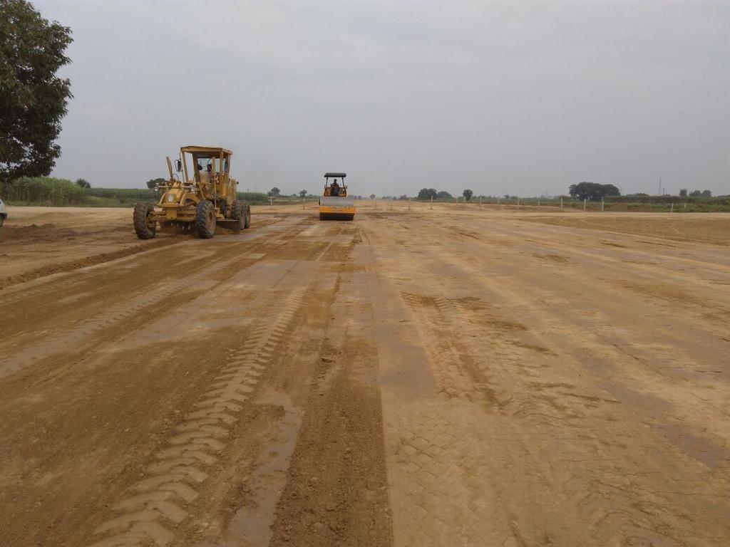Laying of road work under