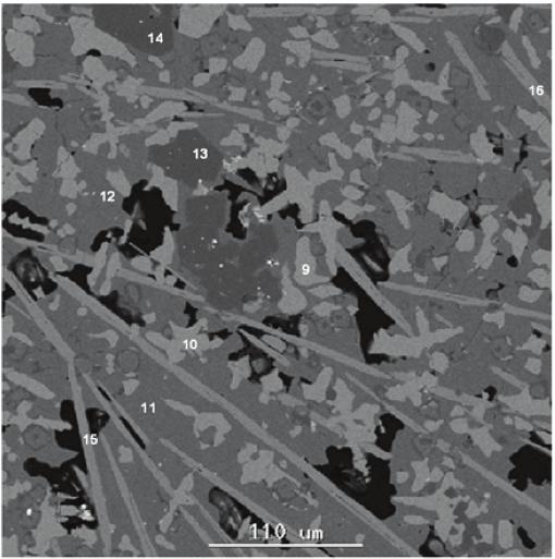 A significant portion of the slag that occurs in the Mg-Al-Ti-O system was not confirmed by XRD the phase could be either pseudobrookite or spinel.