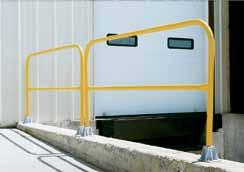 PROTECTIVE BARRIERS Spring Bollards Protect Valuable Equipment and Machinery Spring Base Allows for Bollard Flex Available