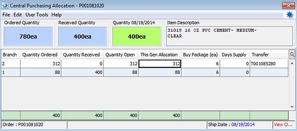 Rel. 9.0 Release 9.0 Inventory Inquiry displays the open transfer quantities, so branch personnel know to expect material.