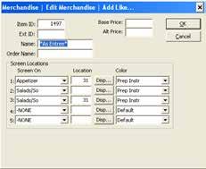 Add Sizes The Add Sizes feature simplifies and speeds the process of adding all the various sizes for each main item.