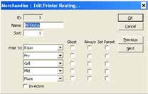 Edit This window lets you modify the currently highlighted Printer Routing.