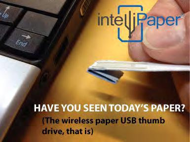USB/Readers (IntelliPaper) Solvent or Water Based Flexo/Screen Print
