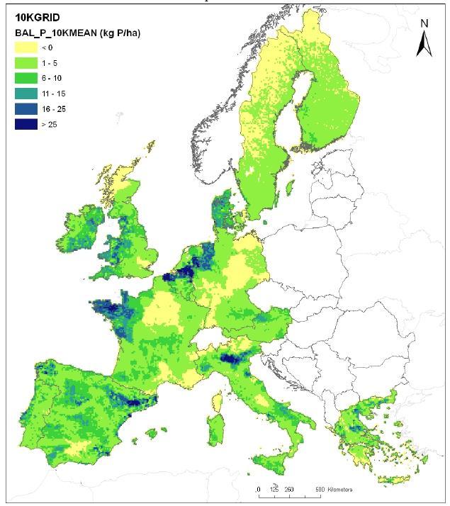 Agronomic P balances in the EU Source: Csathó & Radimszky 2012 Estimated cumulative P balances [kg P/ha] of EU