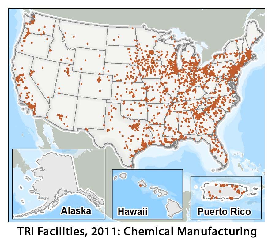 Industry Sector Profile: Chemical Manufacturing Chemical Manufacturing Quick Facts for 2011 Number of TRI Facilities: 3,472 Facilities Reporting Newly Implemented Source Reduction in 2011: 545