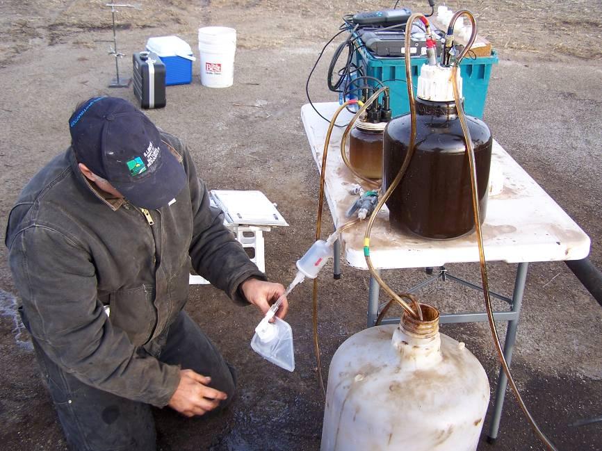 monitoring wells Installing