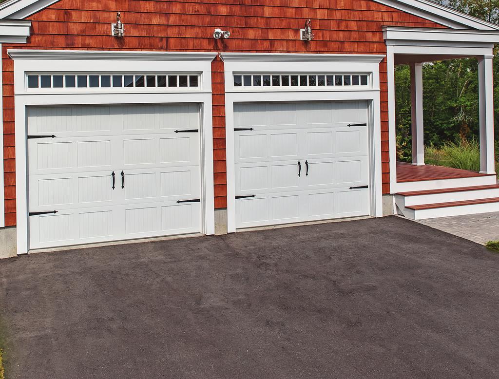Ask Your Door Professional at: C.H.I. Overhead Doors 1485 Sunrise Drive Arthur, IL 61911 USA chiohd.com White Short Panel with Spade hardware.