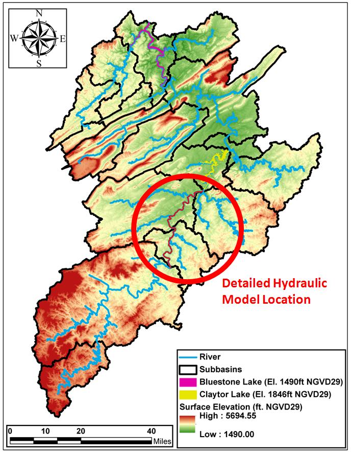 In order to adequately validate the hydrologic routing for events with discharges on the scale of the IDF, further analysis was conducted using hydraulic routing.