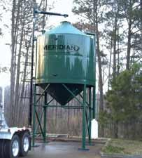 The standard Meridian hopper bottom silo along with optional features can handle all plastic products with ease.